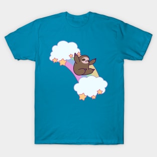 Rainbow Cloud Sloth T-Shirt